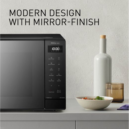 Panasonic NN-ST65QBBPQ 32 Litre 31cm High, Freestanding Small - Black - Annotation - mirror finish shot