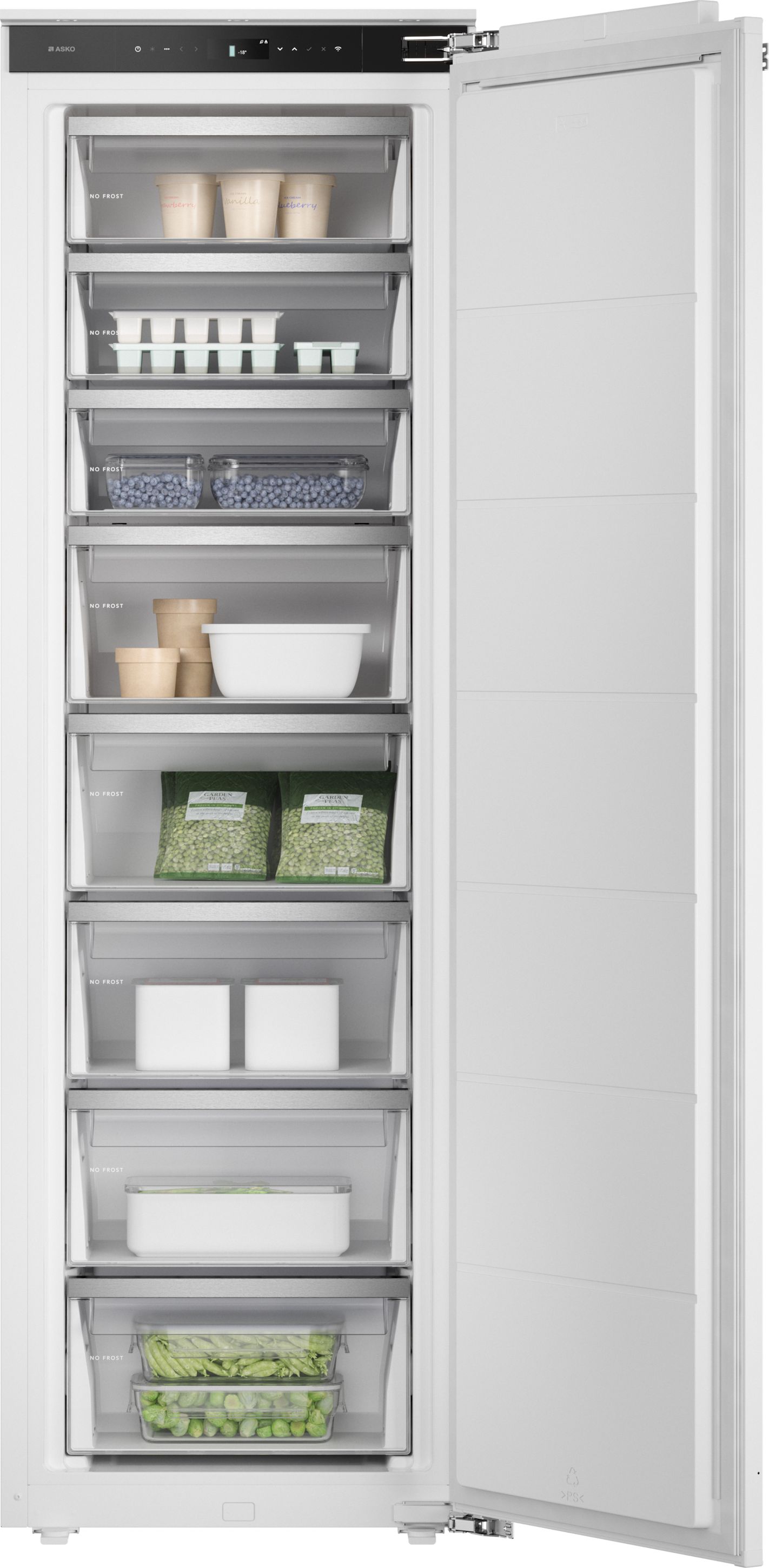 Asko RBF576DND1.UK Upright Freezer - White - 232L Capacity - No Frost
