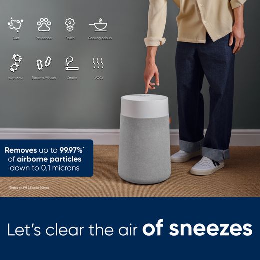 Blueair Blue Max 3350i 110086 Air Purifier - White - Annotation - Removes 99.97% of airborn particles