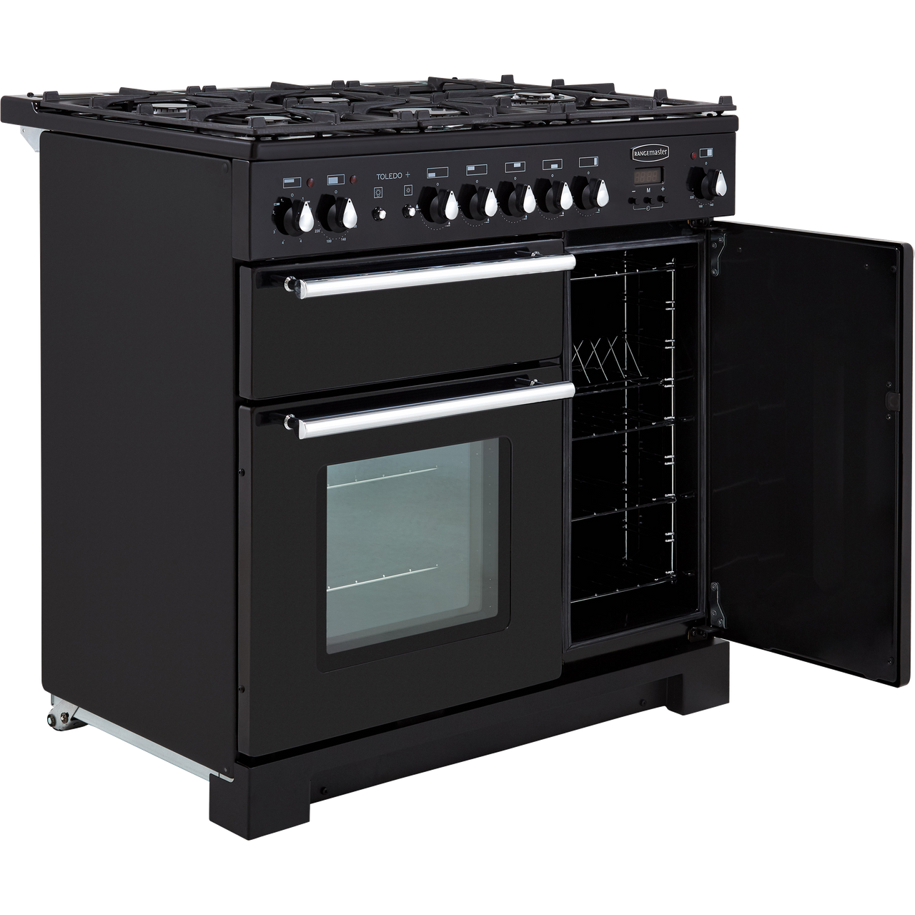 Rangemaster TOLP90DFFGB/C Toledo + 90cm 5 Burners A/A Dual Fuel Range