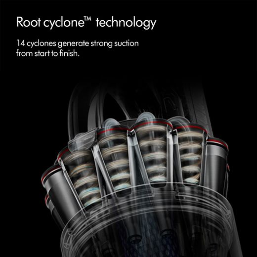 Dyson Ball Animal Origin Upright Vacuum Cleaner - Annotation - Root cyclone shot 