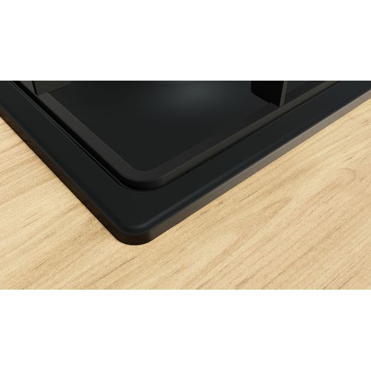 Bosch PBP6B6K60 58cm Gas Hob - Black - Close up shot