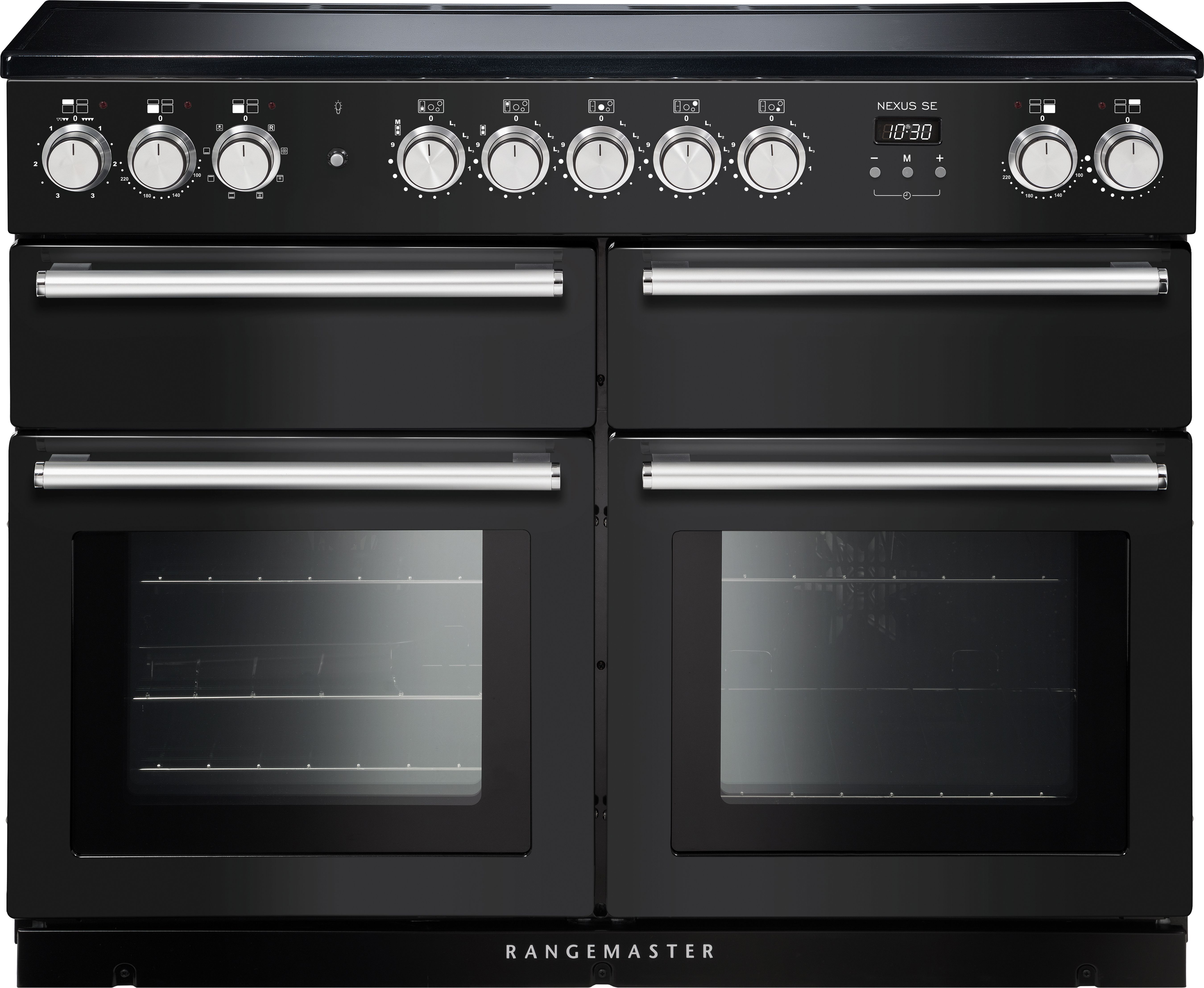 Rangemaster Nexus SE NEXSE110EICB/C 110cm Electric Range Cooker with Induction Hob - Charcoal Black - A/A/A Rated, Charcoal Black