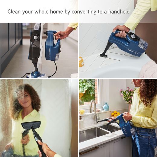 Vax Steam Fresh Home CDST-SFXS Steam Mop with up to 15 Minutes Run Time - Navy Blue - Annotation -  Accessories shot