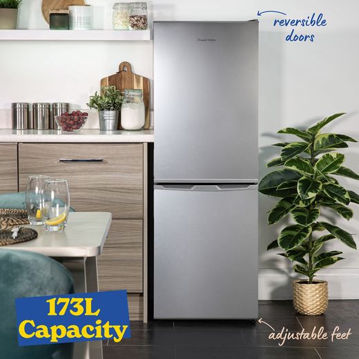 Russell Hobbs 60/40 Fridge Freezer - Silver - Annotation - Reversible doors