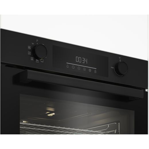 Beko Electric Single Oven - Black - Control panel shot