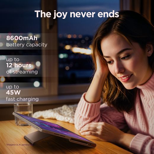 Lenovo Tab P11 Plus 11.5" 128 Tablet - Koala Grey - Annotation - Battery