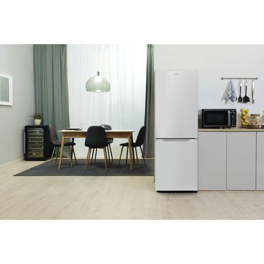 Candy CCG1L314EWK 144cm Small Fridge - White - Fridge freezer in kitchen shot 