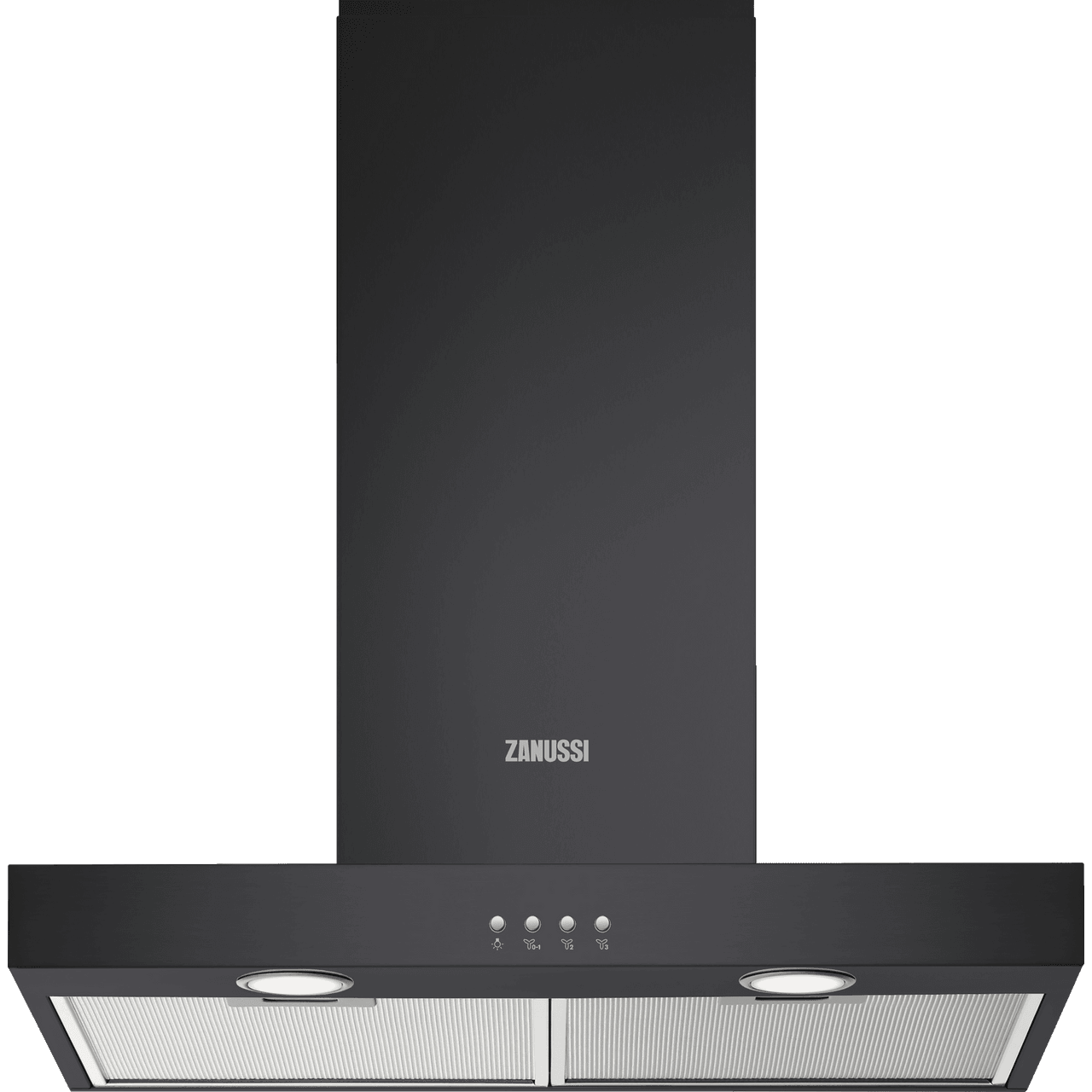 zanussi cooker hood black