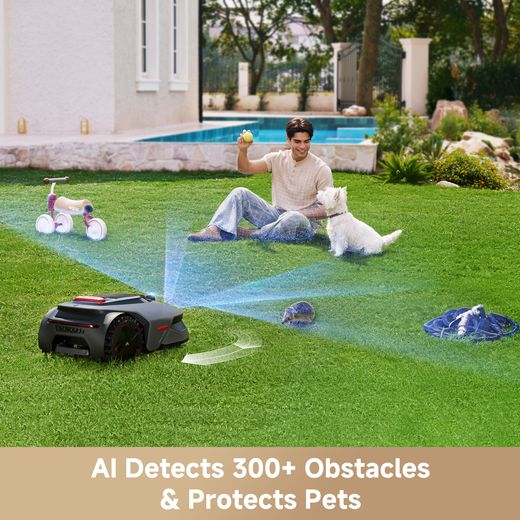 Mova LiDAX Ultra 800 Robotic Lawn Mower - Grey - annotation - ai detect shot 