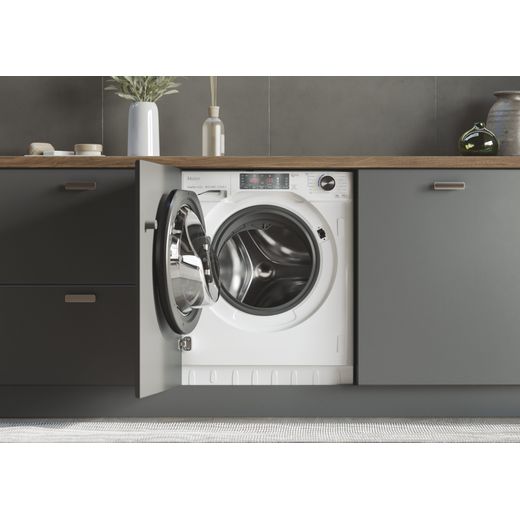 haier series 4 hwq90b416fwb uk integrated 9kg washing machine