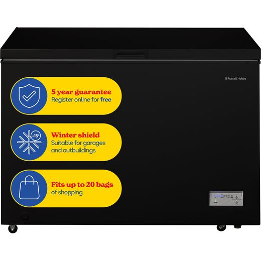 Russell Hobbs Chest Freezer - Black - Annotation - Features