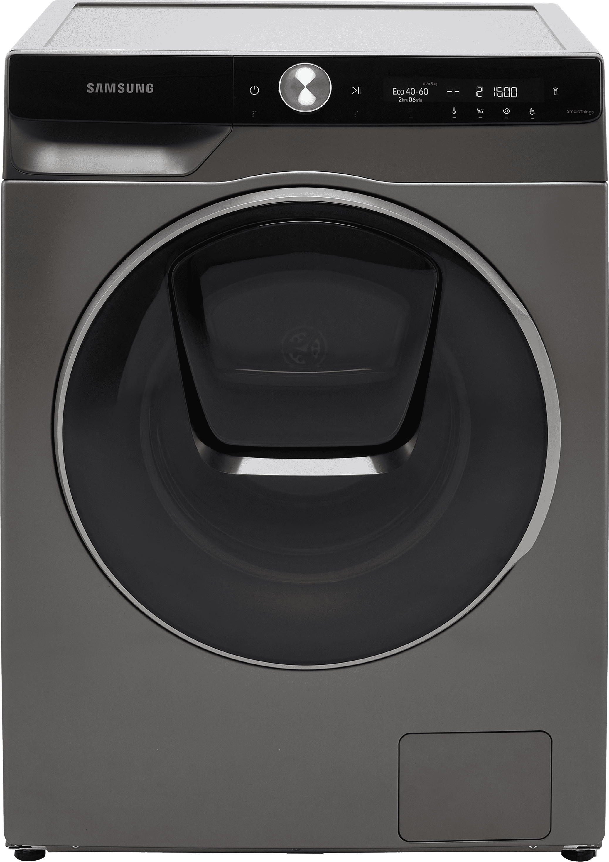 Samsung Series 9 QuickDrive AddWash ecobubble WW90T986DSX 9kg WiFi Connected Washing Machine with 1600 rpm - Graphite - A Rated, Silver