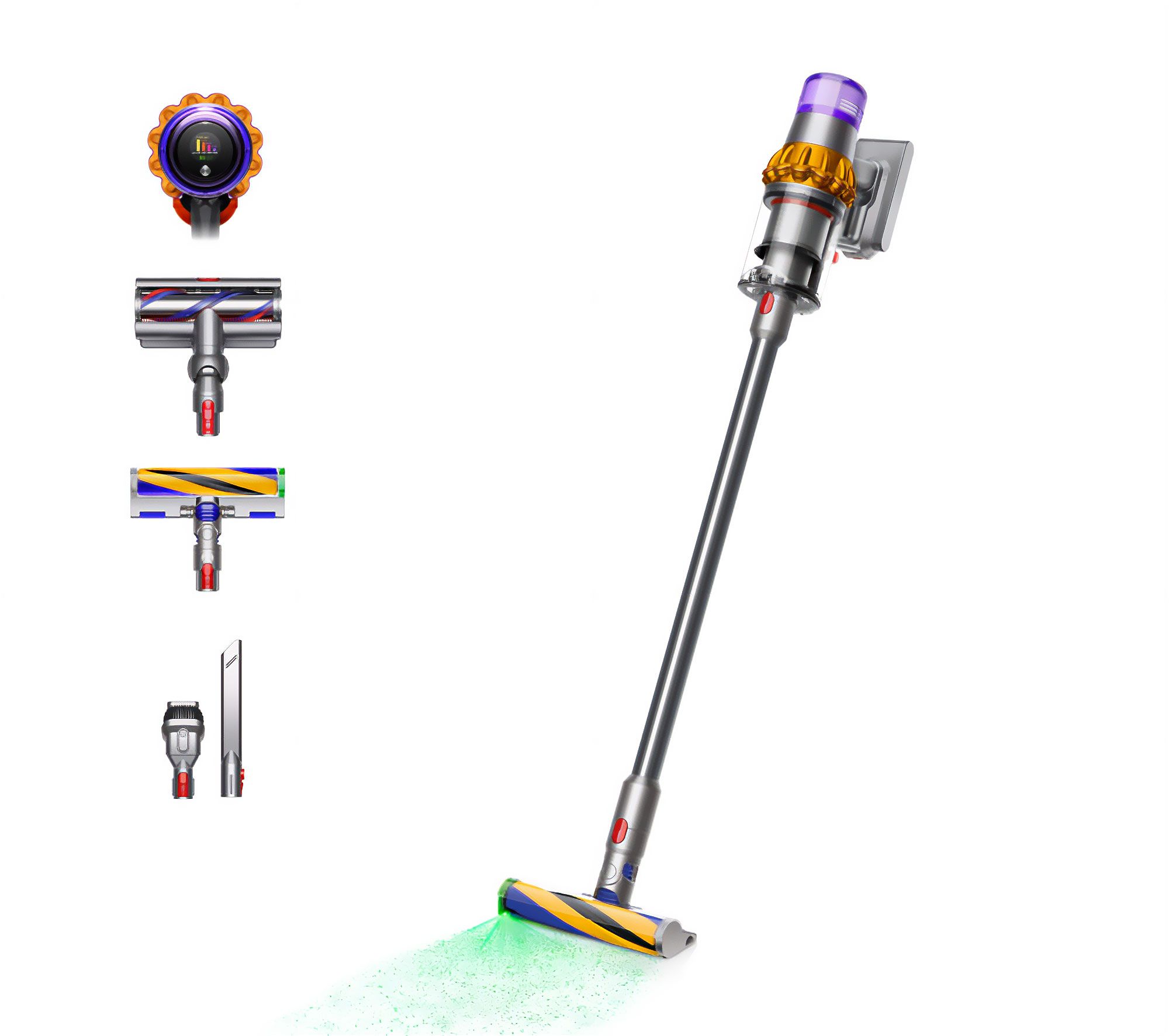 Dyson V15 Detect Absolute Cordless Vacuum Cleaner - Yellow - 60 min Runtime - Bagless