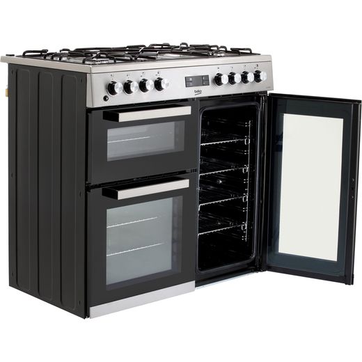 Beko KDVF90X 90cm Dual Fuel Range Cooker - Stainless Steel