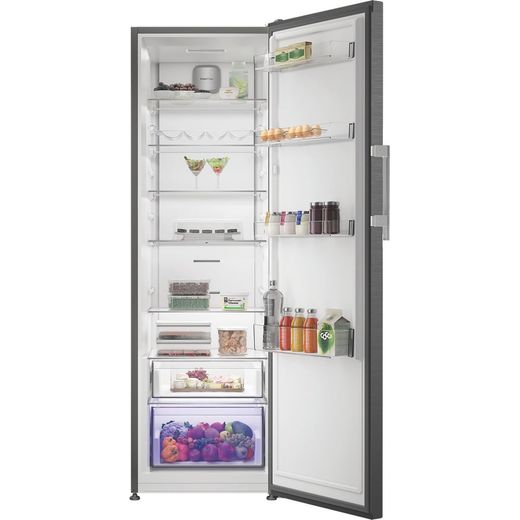 Hotpoint HPMLF 6442 XBR4UK 186cm Fridge -  front shot inside with food