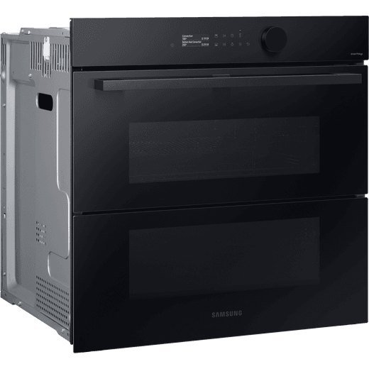 Samsung Series 5 Dual Cook Flex™ Electric Single Oven - Black Glass - Right perspective