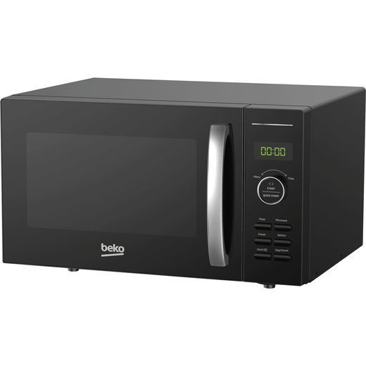 Beko Compact Solo MOF25310B 28cm High, Freestanding Small Solo microwave - Black - Left perspective shot