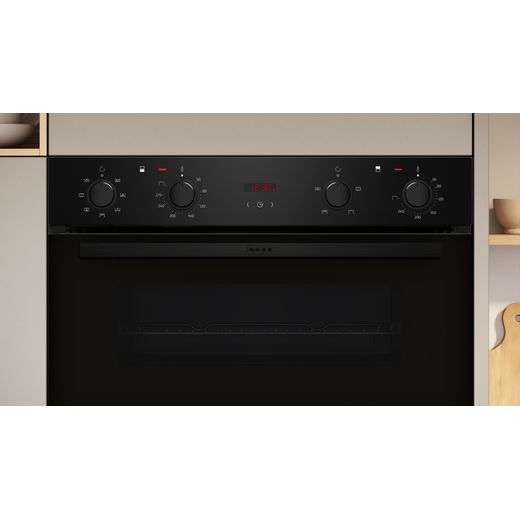 NEFF N30 Built In Electric Double Oven - Black - Control panel