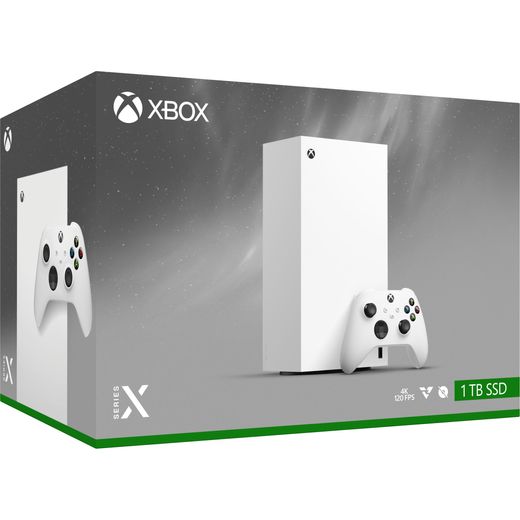 Xbox Series X - Digital Edition 1TB - White - Left perspective shot