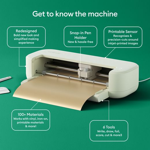 Cricut Explore 5 Smart Cutting Machine - Taupe - Annotation - Get to know the machine