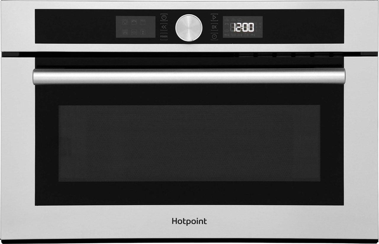Hotpoint Class 4 MD454IXH Built In 38cm Tall Compact Microwave - Stainless Steel, Stainless Steel