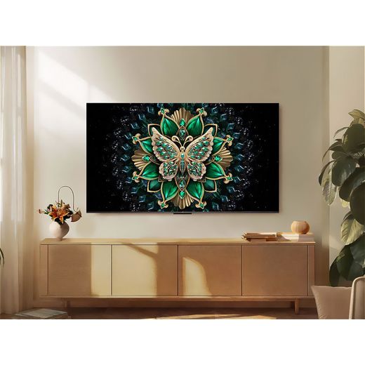 TCL 85" 4K Ultra HD QLED Smart Google TV - tv in living room shot