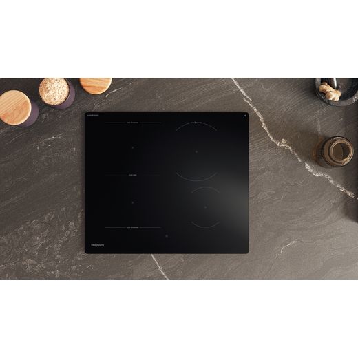 Hotpoint HTX6014DCF 60cm Induction Hob - Black - Hob in kitchen