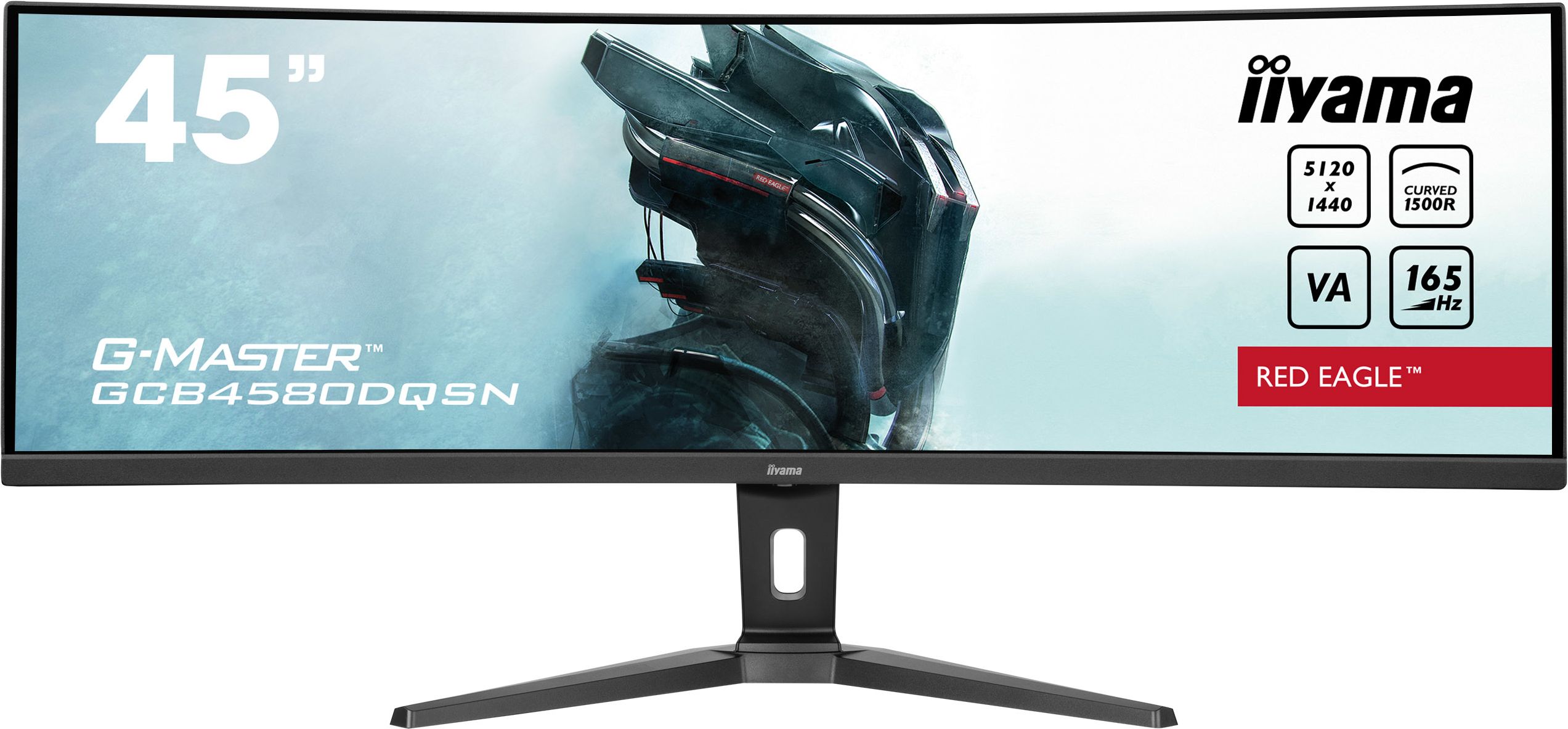 Iiyama G-Master Red Eagle Curved 45" Gaming Monitor - DQHD 5120x1440 - 165Hz - 0.8ms - Black