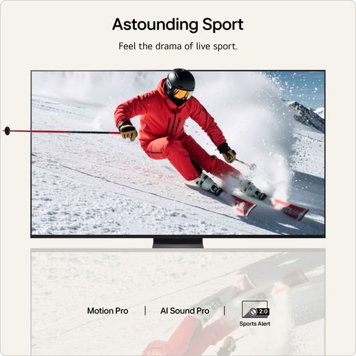 LG evo AI 100" 4K Ultra HD MiniLED Smart TV - Annotation - amazing sport shot