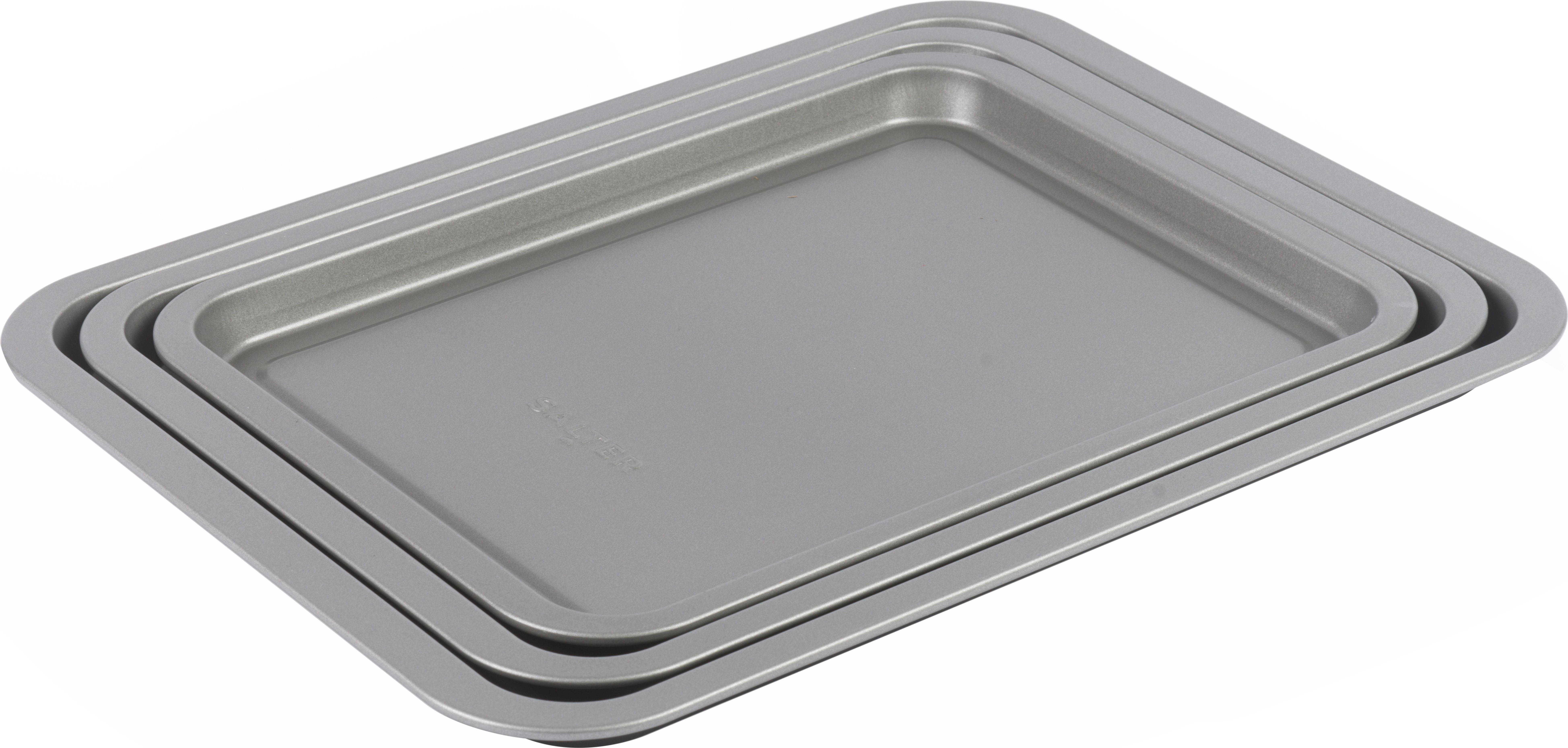Salter - 3 Piece Baking Tray Set - Grey
