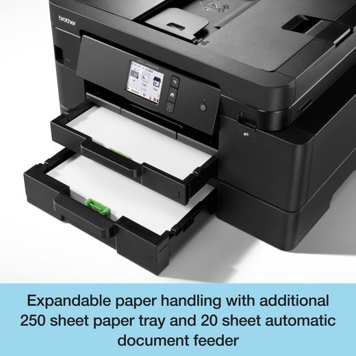 Brother MFC-J4550DW All-in-One Printer - Black - Annotation - Paper tray and automatic feeder