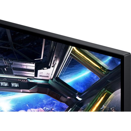 Samsung Odyssey G70D 27" 4K Ultra HD 144Hz Monitor with FreeSync™ Premium - Black - Close up shot