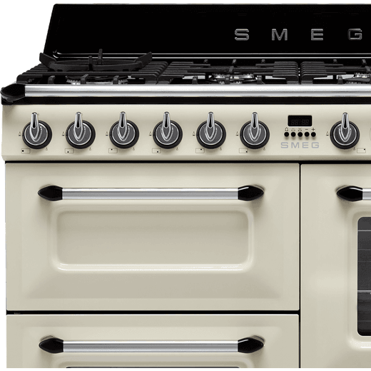 Smeg Victoria 110cm Dual Fuel Range Cooker - Cream