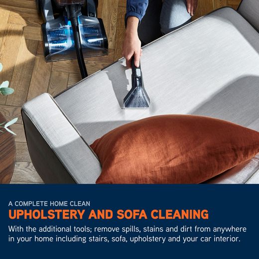 Vax Platinum Smartwash CDCW-SWXS Carpet Cleaner - Annotation - Sofa cleaning shot