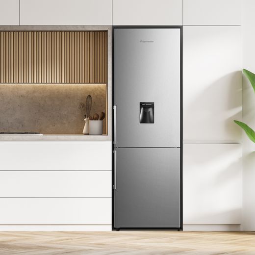 Fridgemaster MC55265DES 180cm 70/30 Fridge Freezer - Silver - Fridge freezer in kitchen