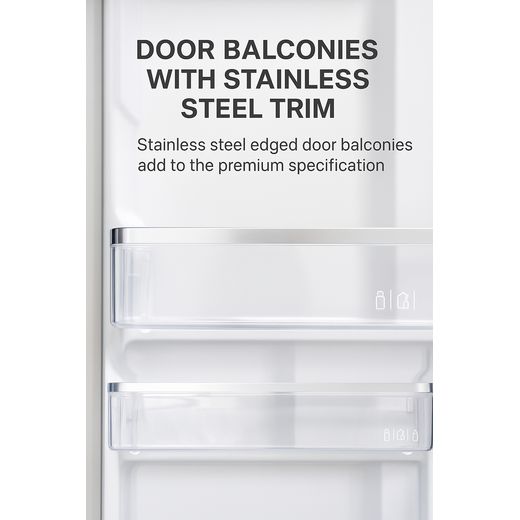 Tesla American Fridge Freezer - Stainless Steel - Annotation - Door balconies