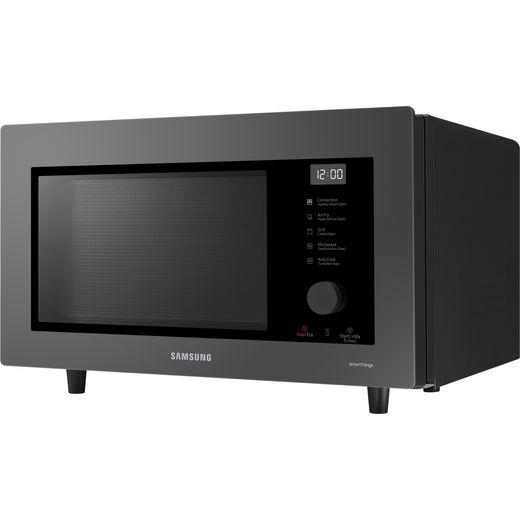 Samsung MC32DB7746KCE3 33cm tall, 52cm wide, Freestanding Microwave - Black - Left perspective shot