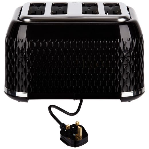Breville Curve VTT786 4 Slice Toaster - Black / Chrome - Back shot