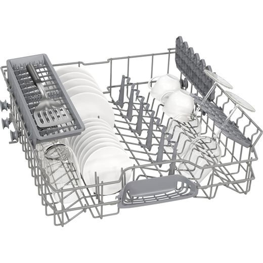 Bosch Integrated Standard Dishwasher - White - Left basket shot