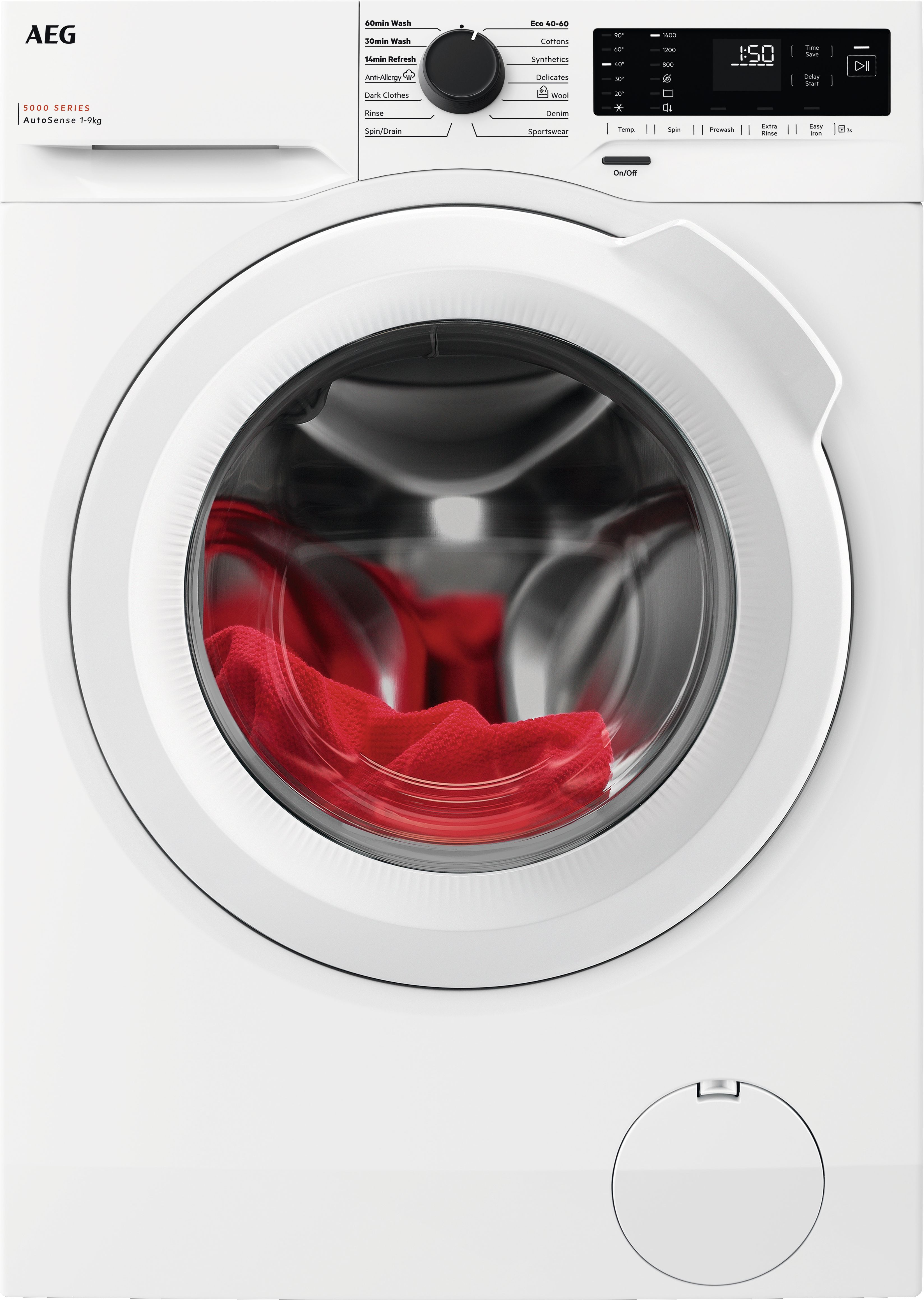 AEG 6000 Series LFX50142B 10kg Washing Machine with 1400 rpm - White - A Rated, White