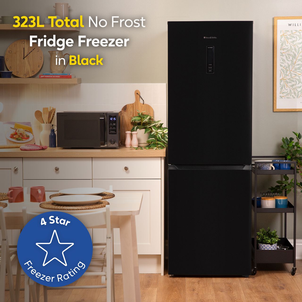 Russell Hobbs 323L Fridge Freezer | RH184FF602C1B_BK | ao.com