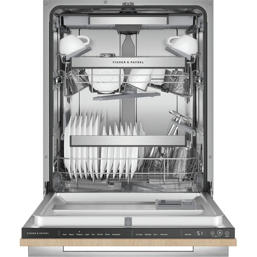 Dishwasher, Tall, Steel Interior, 16 Place Settings, Integrated - Front with door open shot