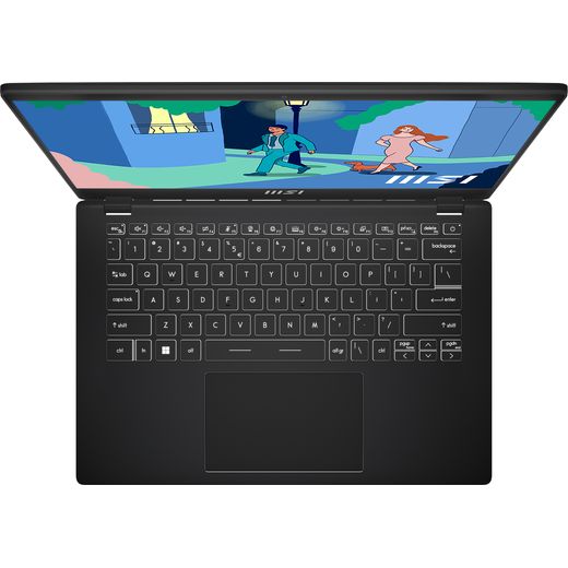MSI Modern 14 C7M-407UK 14" Laptop - AMD Ryzen™ 5, 512GB SSD, 8 GB RAM - Black - Keyboard top view