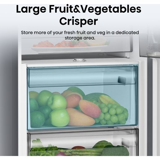 Hisense RL3K370SAIE 186cm Fridge - Silver - annotation - crisper shot 