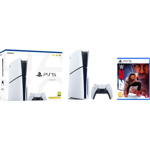 PlayStation 5 (Model Group – Slim) 1 TB with WWE 2K25 - White