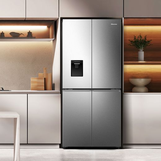 Hisense American Fridge Freezer - Stainless Steel  - American fridge freezer in kitchen shot