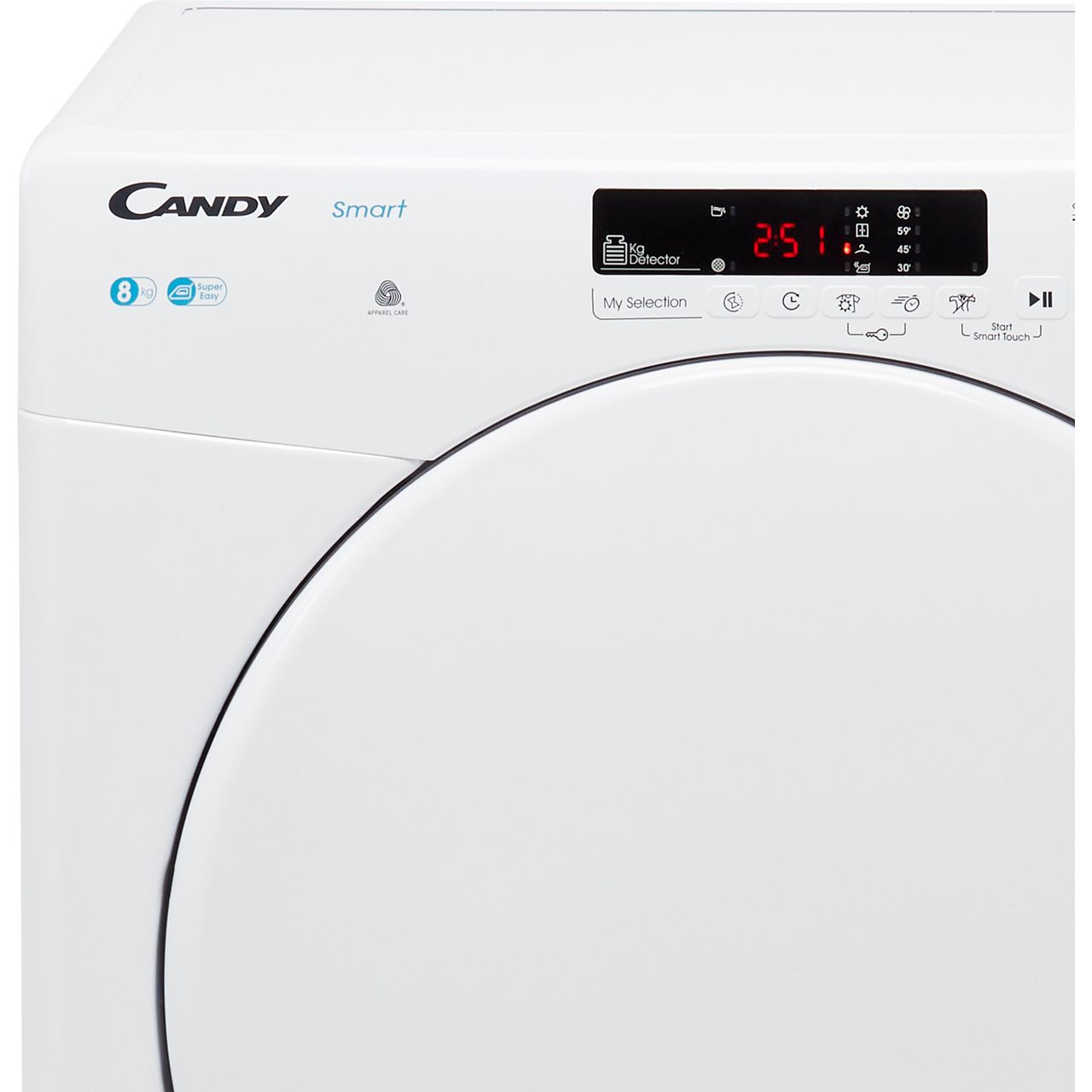 Candy CSC8DF Smart B Rated 8Kg Condenser Tumble Dryer White 