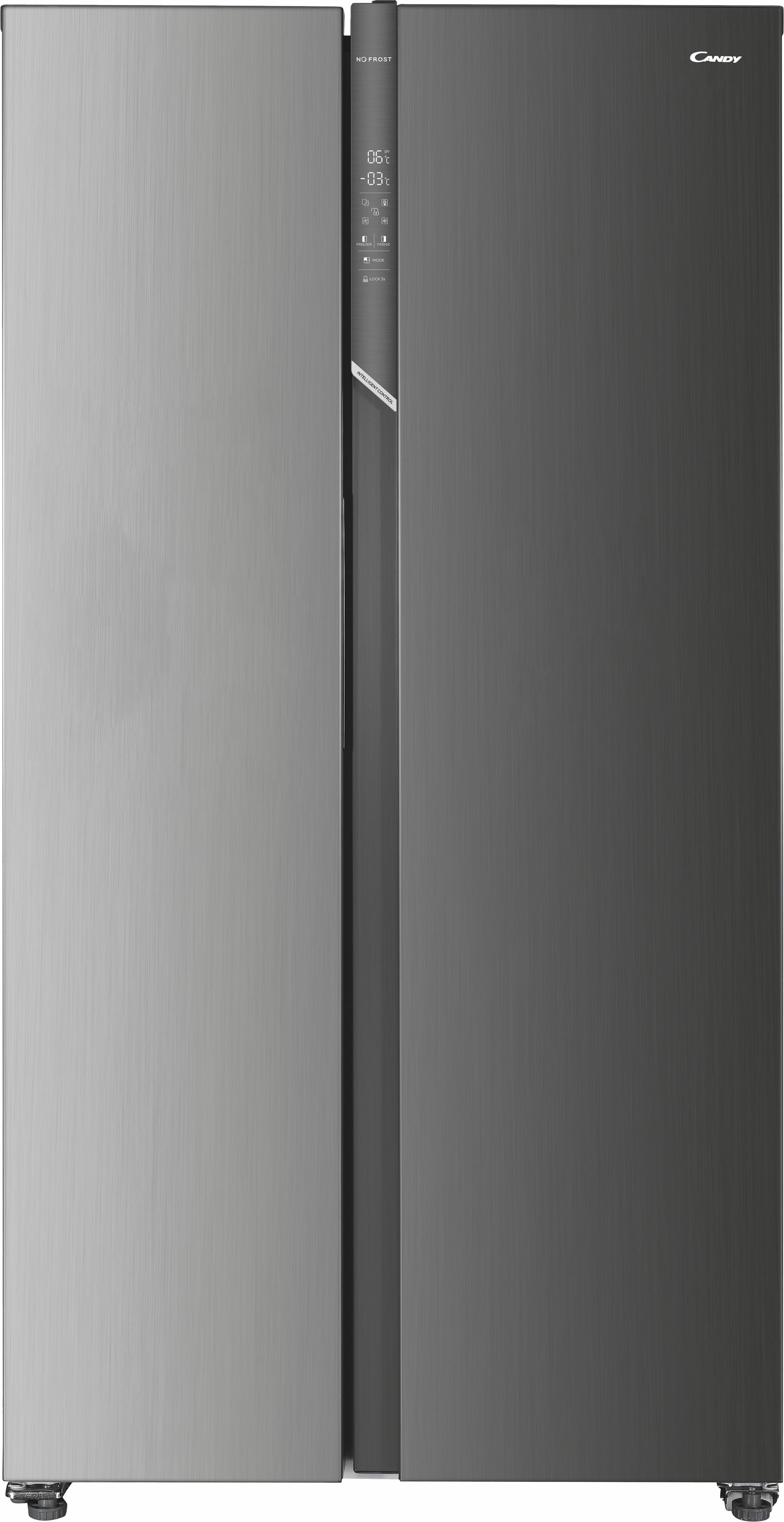 Candy American Fridge Freezer - Stainless Steel