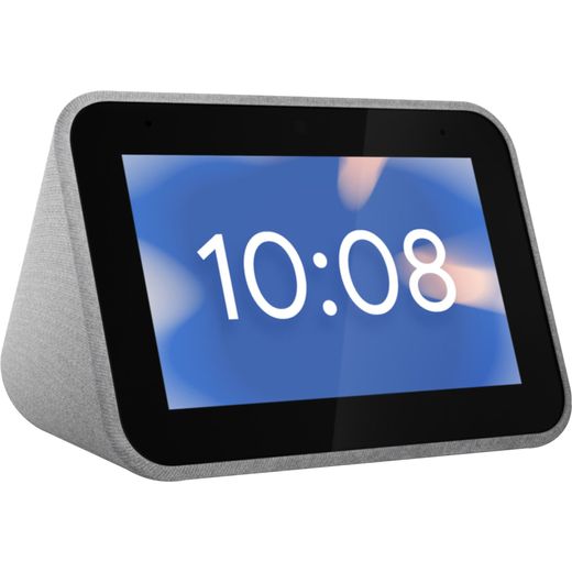 Lenovo Smart Clock with Google Assistant - 4" Screen - Grey